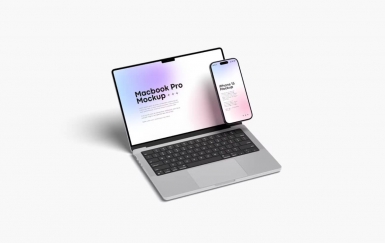 Macbook Pro 与 iPhone 15 模型