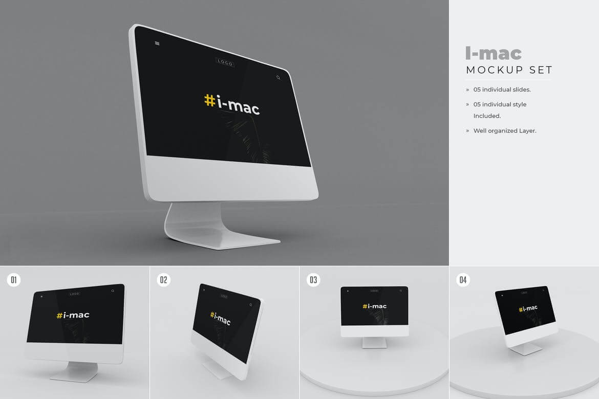 高端的iMac Mockup