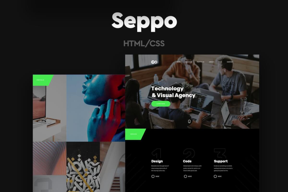 Seppo - 企业单页 HTML 模板
