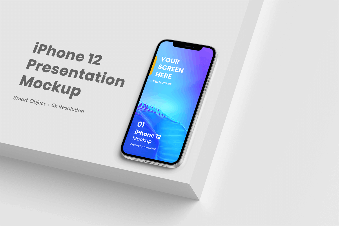 时尚的 iPhone 12 Mockup