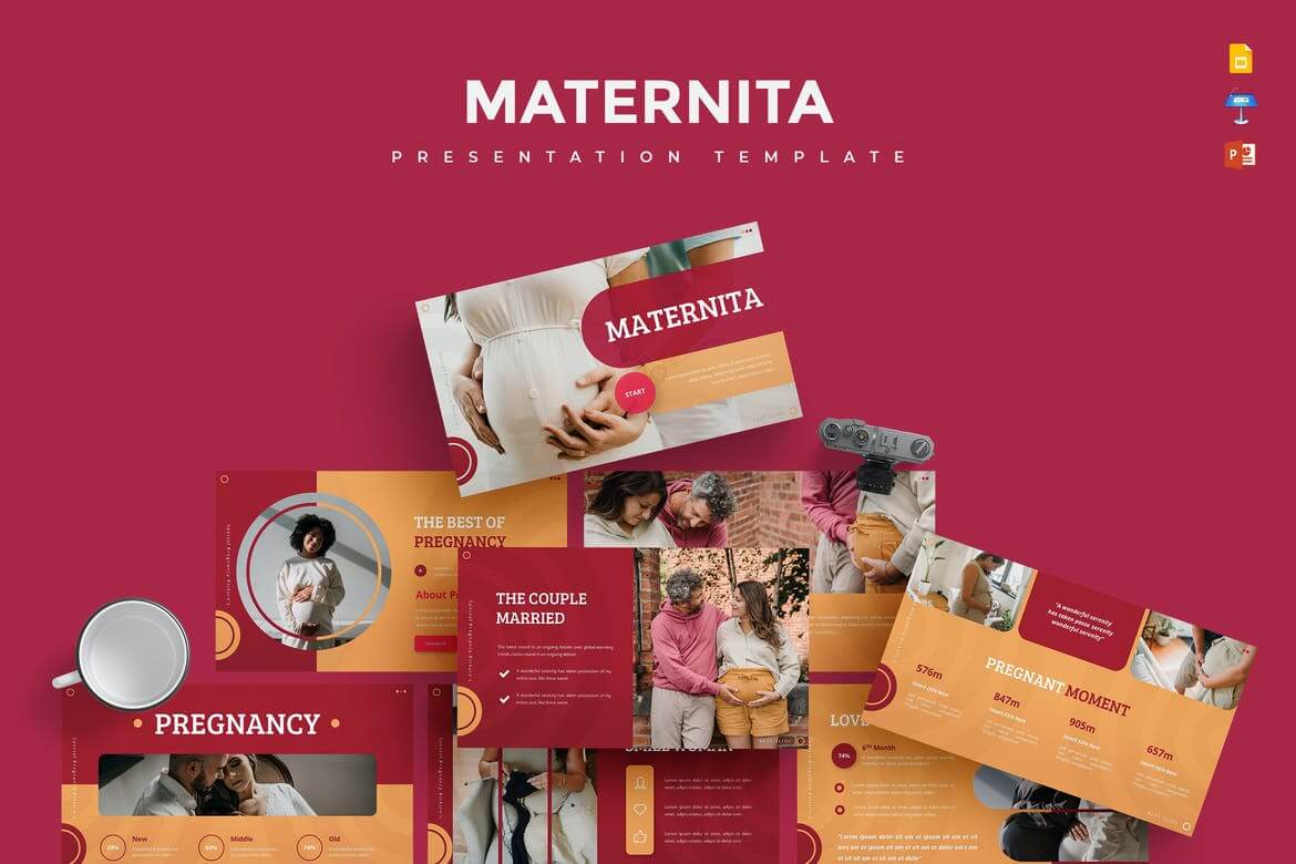 Maternita演示模板-免费PPT