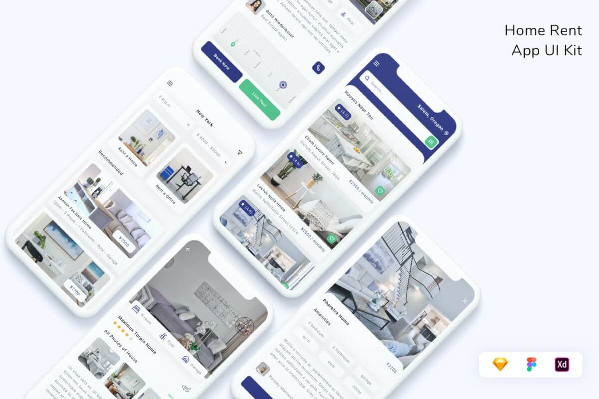 租房APP 设计模板