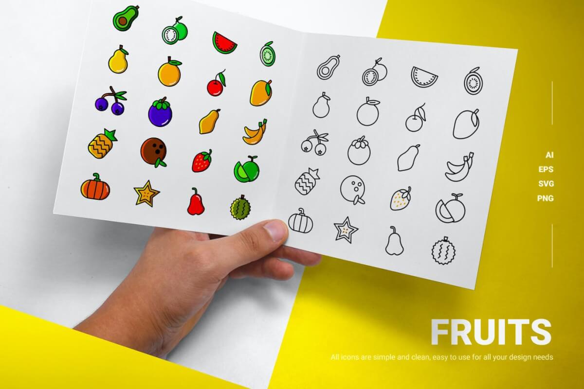 水果系列图标设计素材