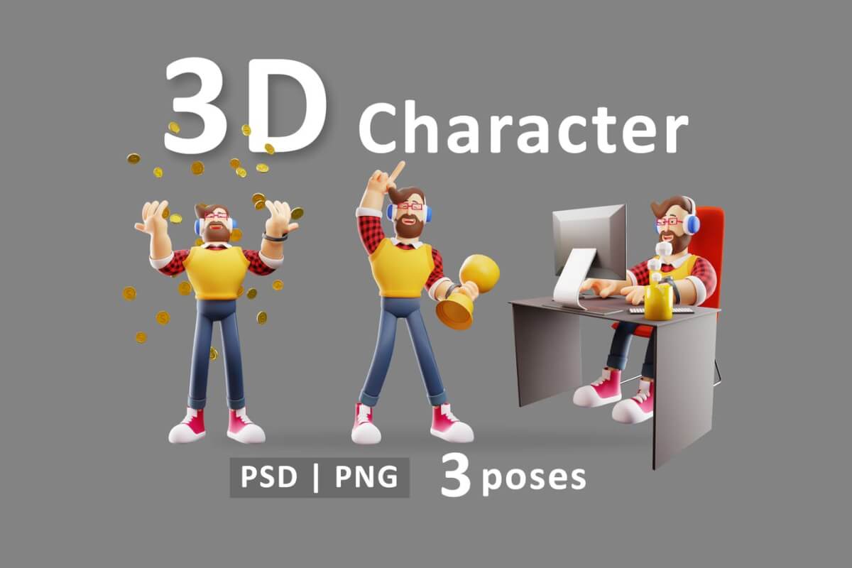 3D 男性角色模型
