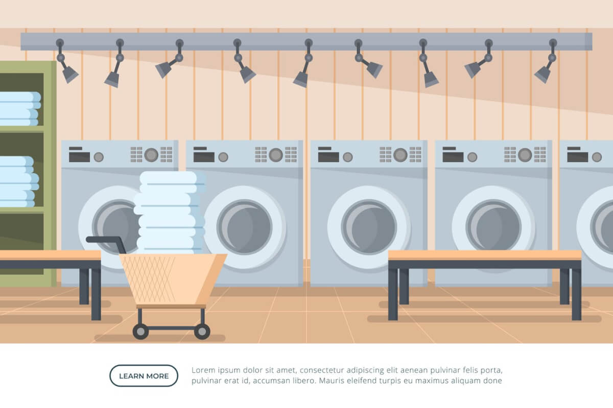 洗衣房-室内背景设计图