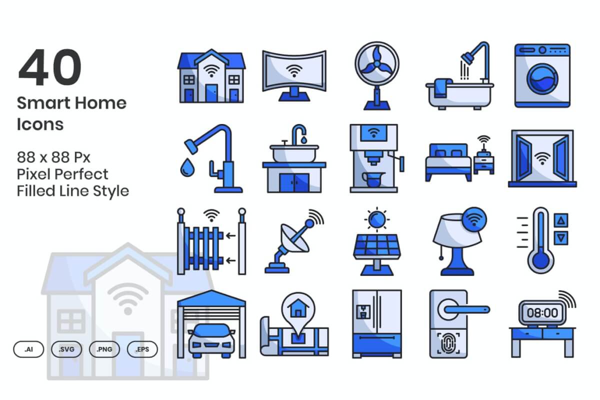 40 个智能家居图标集