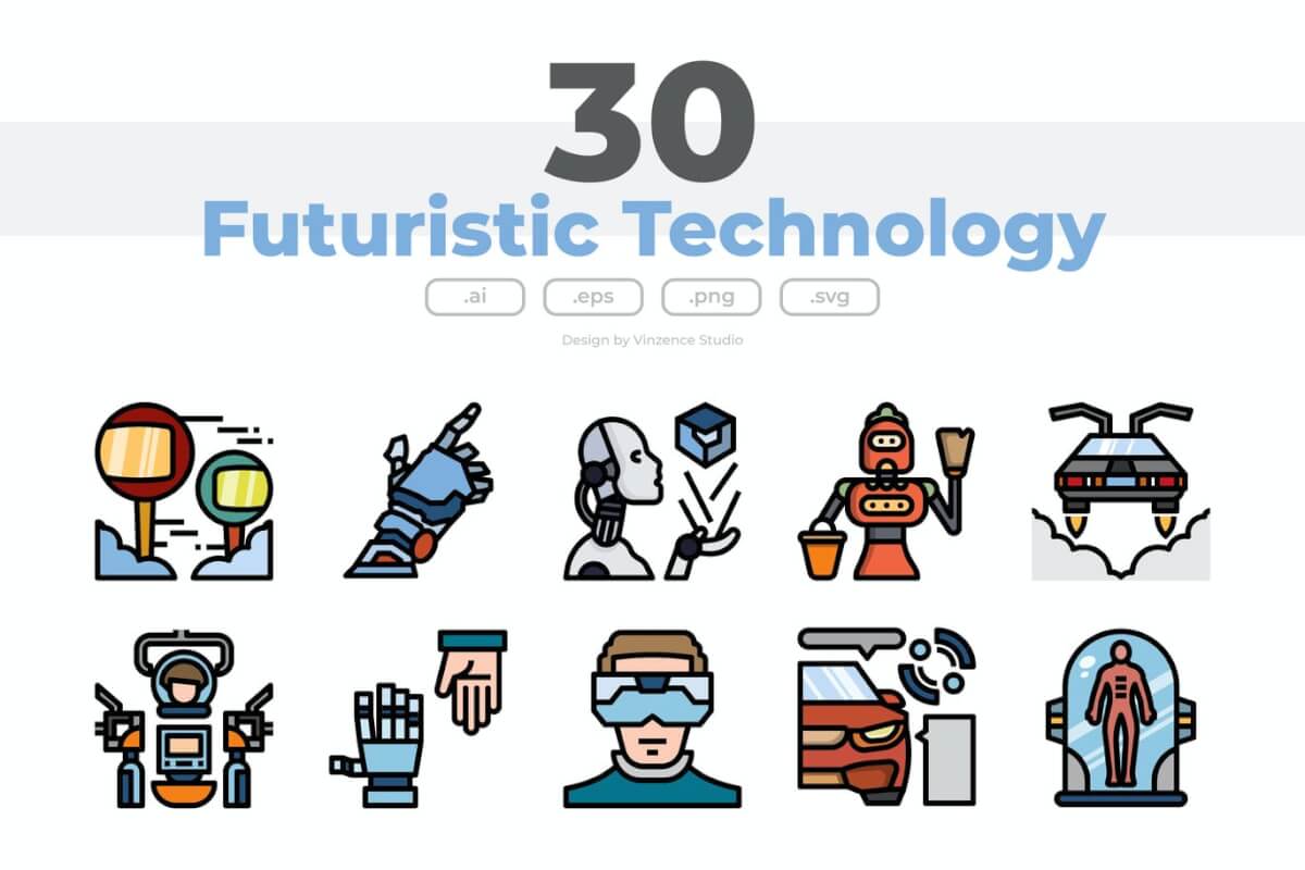 30个未来科技ICON图标
