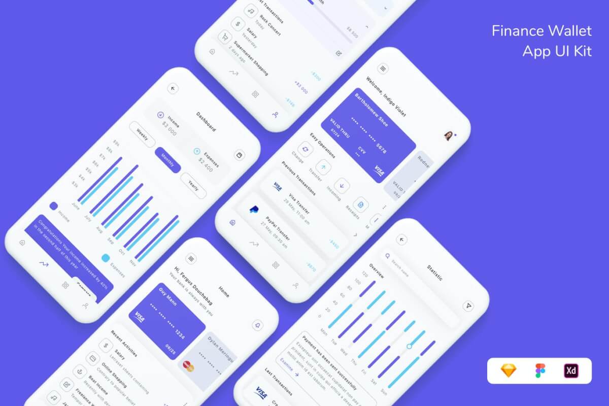 金融钱包 UI 设计模板