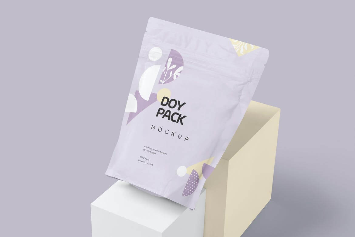 密封的自立袋(Doypack)模型