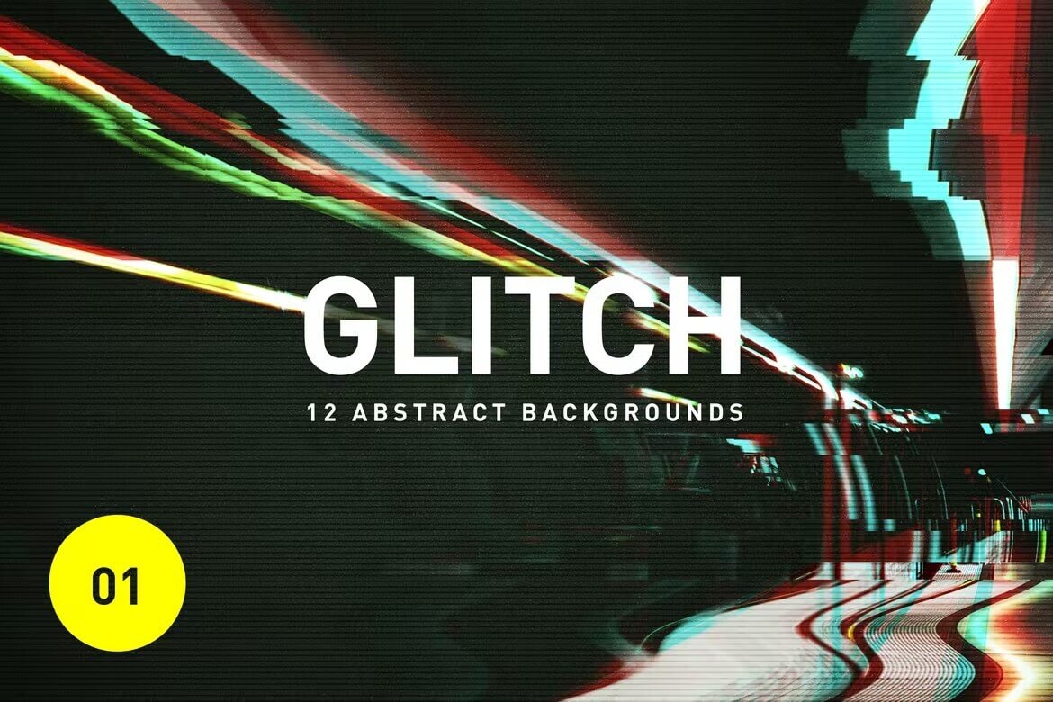 Glitch - 12个抽象背景