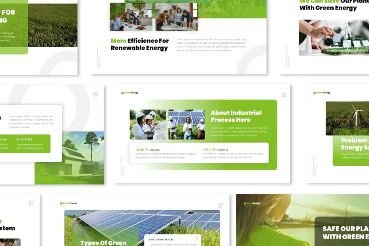 绿色能源主题演讲模板
