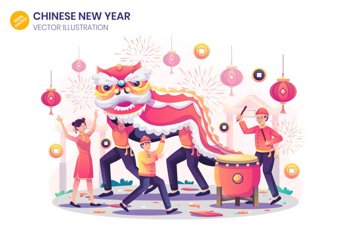 庆祝中国新年插图