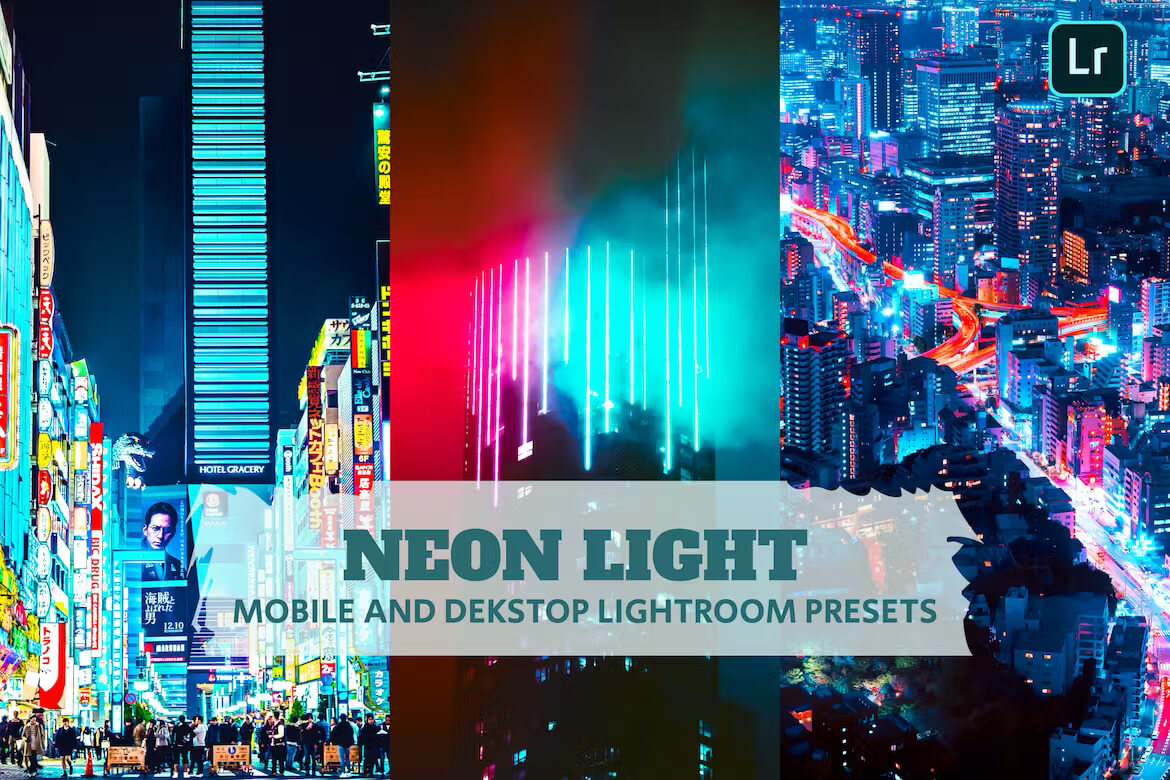 霓虹灯 Lightroom 预设桌面和移动