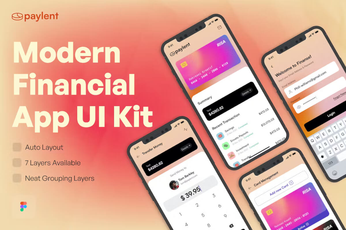 现代金融应用程序 UI 工具包